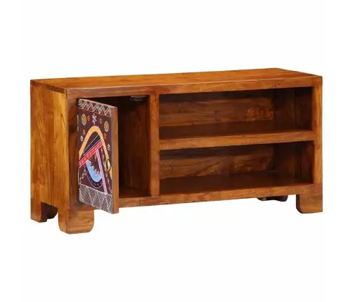 Tv Skapis Daudzkrāsains 90X30X45 Akācijas Masīvkoka Vidaxl