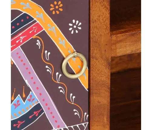 Tv Skapis Daudzkrāsains 90X30X45 Akācijas Masīvkoka Vidaxl