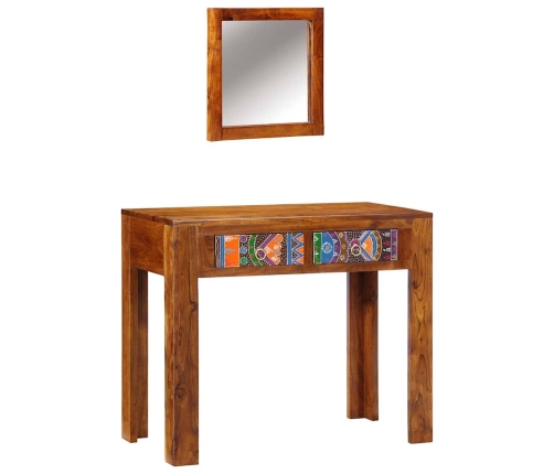 Makiažo Stalas Ruda 90 X 45 X 75 Cm Akacijos Medienos Masyvas