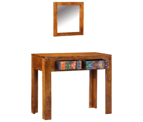 Makiažo Stalas Ruda 90 X 45 X 75 Cm Akacijos Medienos Masyvas