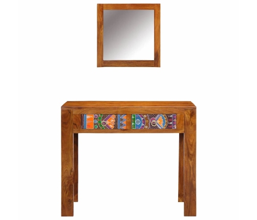 Makiažo Stalas Ruda 90 X 45 X 75 Cm Akacijos Medienos Masyvas
