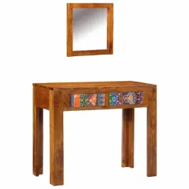 Dressing Galds Brūna 90 X 45 X 75 Cm Akācijas Masīvkoks Vidaxl