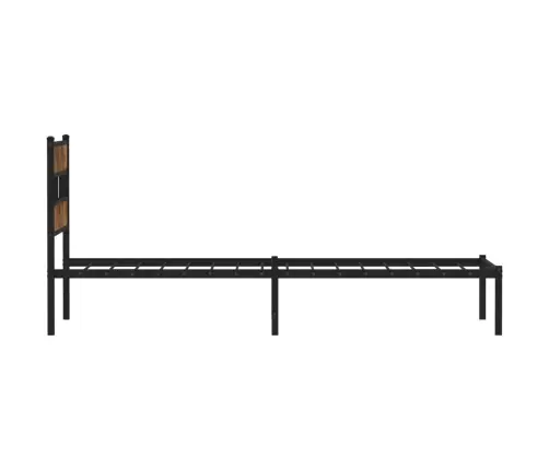 Metallist Voodiraam Ilma Madratsita Suitsutatud Tamm 90X200 Cm