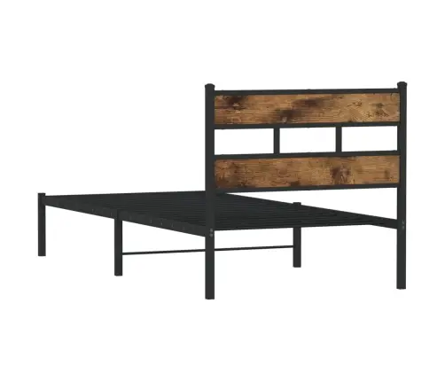 Metallist Voodiraam Ilma Madratsita Suitsutatud Tamm 90X200 Cm