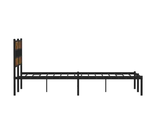 Gultas Rāmis Bez Matrača, Metāls, 150X200 M, Ozolkoka Imitācija Vidaxl
