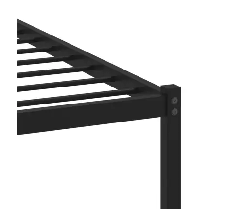 Metallist Voodiraam Ilma Madratsita Suitsutatud Tamm 193X203 Cm Metallist Voodiraam Ilma Madratsita Suitsutatud Tamm 193X203 Cm
