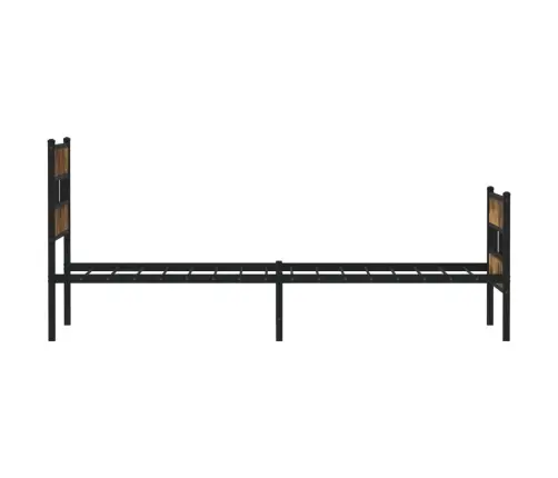 Metallist Voodiraam Ilma Madratsita Suitsutatud Tamm 100X190 Cm