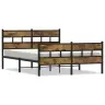 Metallist Voodiraam Ilma Madratsita Suitsutatud Tamm 140X200 Cm