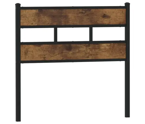 Voodipeats, Suitsutatud Tamm, 75 cm Raud Ja Tehispuit