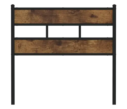 Voodipeats, Suitsutatud Tamm, 75 cm Raud Ja Tehispuit