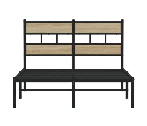 Metallist Voodiraam Ilma Madratsita Sonoma Tamm 120X190 Cm