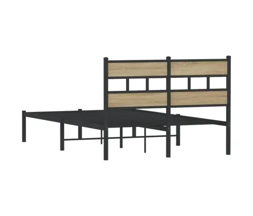 Metallist Voodiraam Ilma Madratsita Sonoma Tamm 120X190 Cm