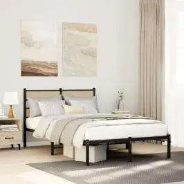 Metallist Voodiraam Ilma Madratsita Sonoma Tamm 120X190 Cm