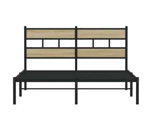 Metallist Voodiraam Ilma Madratsita Sonoma Tamm 150X200 Cm