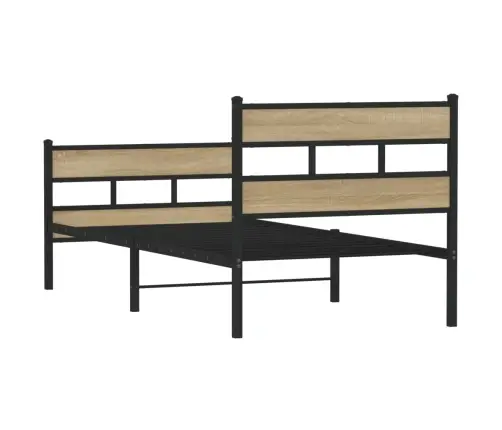 Lovos Rėmas Be Čiužinio, Sonoma Ąžuolo, 75X190cm Metalas