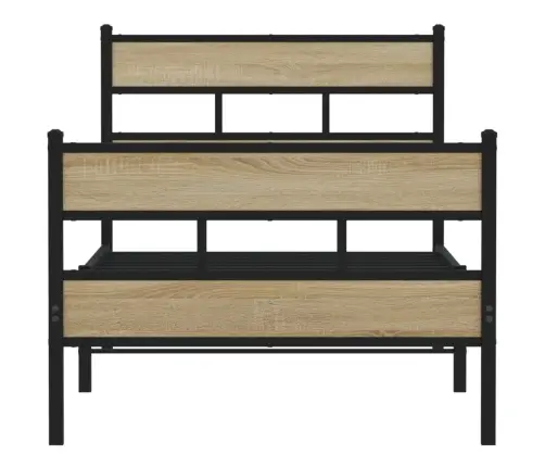 Lovos Rėmas Be Čiužinio, Sonoma Ąžuolo, 90X200cm Metalas