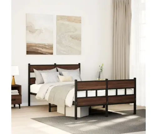 Gulta Bez Matrača, Ar Galvgali, Un Kājgali, 120X200 Cm Vidaxl