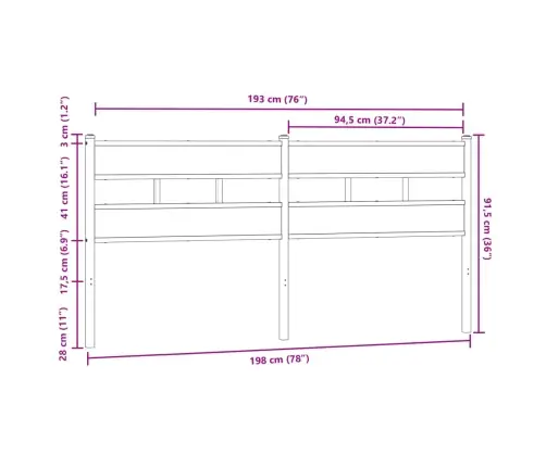 Voodipeats, Pruun Tamm, 190 cm Teras Ja Tehispuit