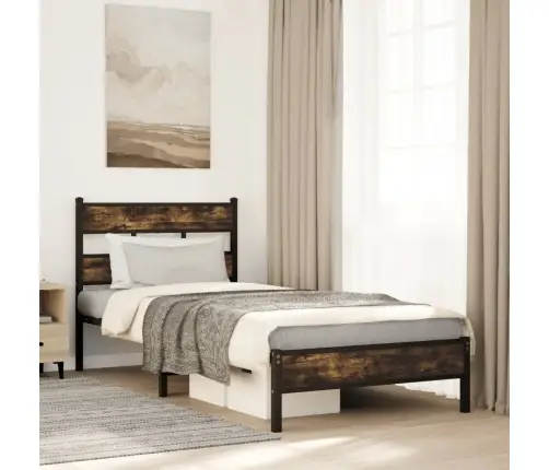 Lovos Rėmas Su Galvūgaliu/Be Čiužinio, Dūminio Ąžuolo, 90X200Cm