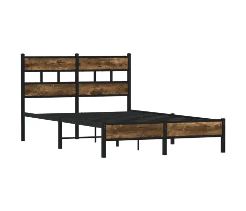 Gulta Bez Matrača, Ar Galvgali, Ozola Krāsa, 120X190 Cm Vidaxl