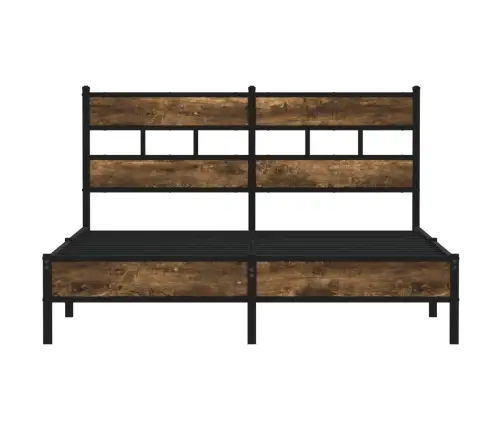 Gulta Bez Matrača, Ar Galvgali, Ozola Krāsa, 137X190 Cm Vidaxl