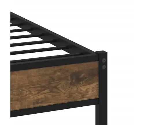 Gulta Bez Matrača, Ar Galvgali, Ozola Krāsa, 140X190 Cm Vidaxl