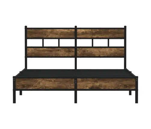 Gulta Bez Matrača, Ar Galvgali, Ozola Krāsa, 150X200 Cm Vidaxl