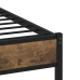 Metallist Voodiraam Ilma Madratsita Suitsutatud Tamm 75X190 Cm