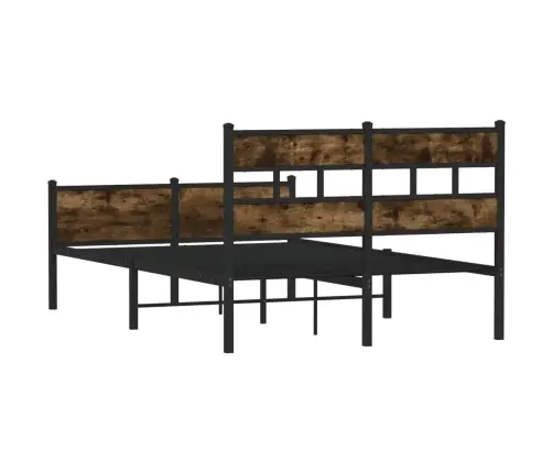 Peatsiga Voodiraam, Ilma Madratsita, Suitsutatud Tamm 120X200Cm