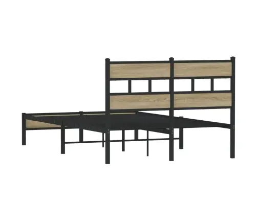 Gulta Bez Matrača, Ozolkoka, 120X200 Cm, Inženierijas Koks Vidaxl