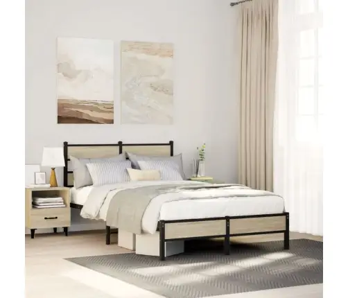 Gulta Bez Matrača, Ozolkoka, 120X200 Cm, Inženierijas Koks Vidaxl