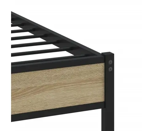 Lovos Rėmas Be Čiužinio, Sonoma Ąžuolo, 100X190cm Metalas