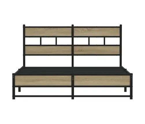 Lovos Rėmas Be Čiužinio, Sonoma Ąžuolo, 160X200cm Metalas
