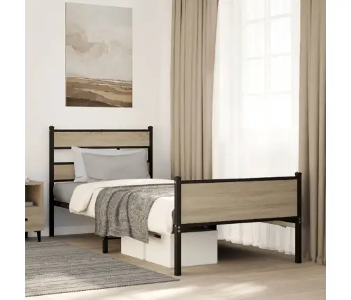 Gulta Bez Matrača, Ozolkoka, 75X190 Cm, Inženierijas Koks Vidaxl