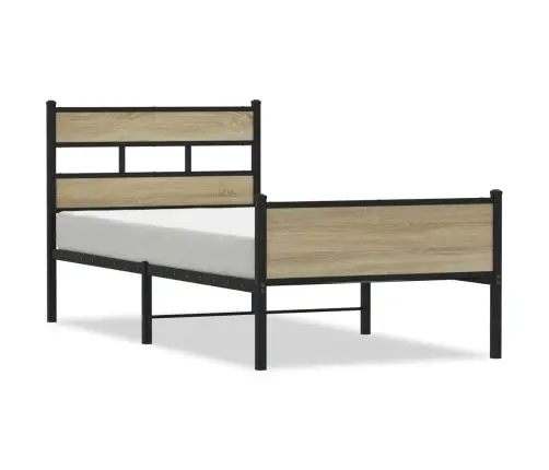 Gulta Bez Matrača, Ozolkoka, 107X200 Cm, Inženierijas Koks Vidaxl