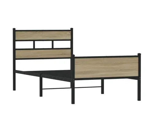 Gulta Bez Matrača, Ozolkoka, 107X200 Cm, Inženierijas Koks Vidaxl