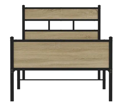 Gulta Bez Matrača, Ozolkoka, 107X200 Cm, Inženierijas Koks Vidaxl