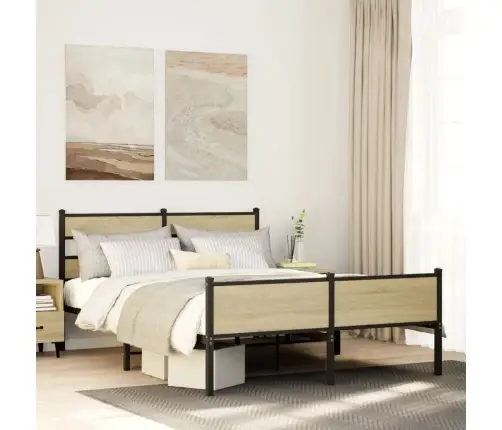 Lovos Rėmas Be Čiužinio, Sonoma, 140X200cm Apdirbta Mediena