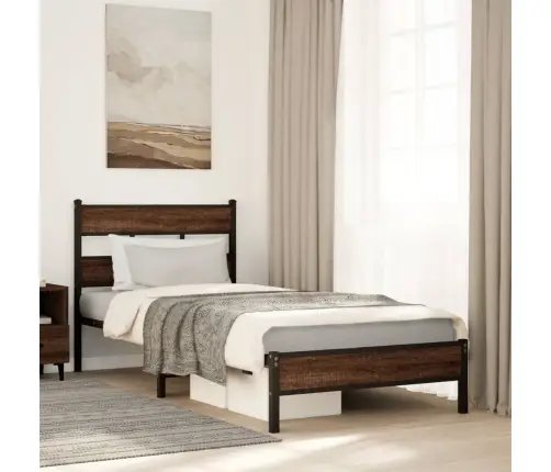 Lovos Rėmas Be Čiužinio, Dūminis, 90X190cm Apdirbta Mediena