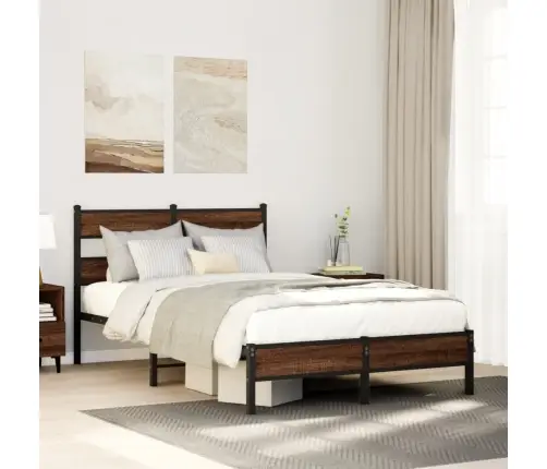 Gulta Bez Matrača, Brūna Ozola, 120X200 Cm, Inženierijas Koks Vidaxl