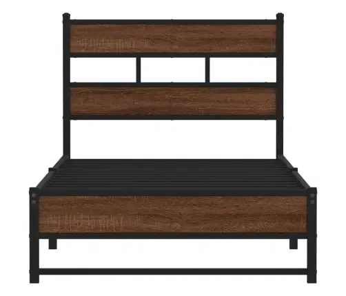 Gultas Rāmis Bez Matrača, Metāls, Brūna Ozola, 75X190 M Vidaxl