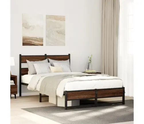 Lovos Rėmas Be Čiužinio, Rudas Ąžuolo, 120X200cm Metalas
