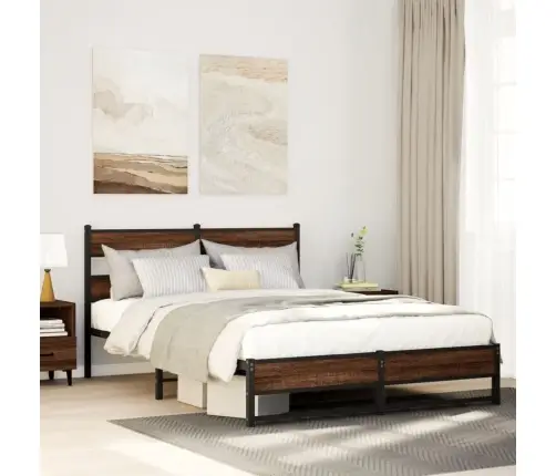 Gultas Rāmis Bez Matrača, Brūna Ozola, 140X200 Cm Vidaxl
