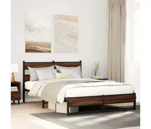 Lovos Rėmas Be Čiužinio, Rudas Ąžuolo, 150X200cm Metalas