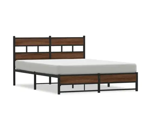 Gultas Rāmis Bez Matrača, Metāls, 160X200 Cm, Ozolkoka Krāsa Vidaxl