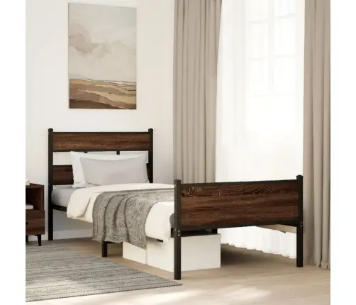 Gulta Bez Matrača, Brūna Ozola, 75X190 Cm, Inženierijas Koks Vidaxl