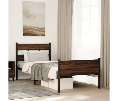 Lovos Rėmas Be Čiužinio, Dūminis, 100X200cm Apdirbta Mediena