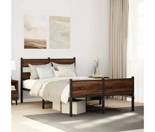 Gulta Bez Matrača, Brūna Ozola, 120X190 Cm, Inženierijas Koks Vidaxl