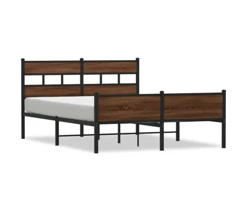 Voodiraam Ilma Madratsita Pruun Tamm 137X190 Cm Tehispuit