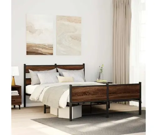 Lovos Rėmas Be Čiužinio, Dūminis, 140X190cm Apdirbta Mediena